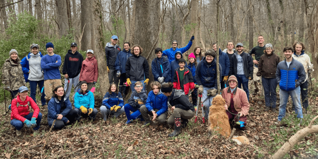 Bolin Creek Invasive Removal, January 15. The Tri-County Conservationists hosted over 30 volunteers at Bolin Creek to celebrate MLK Day. The intrepid crew got super muddy and removed a huge quantity of invasive privet. Special thanks to volunteers from Chapel of the Cross and University Baptist for stepping up to the challenge. The chapter plans to return to Bolin Creek in February for a native replanting. 