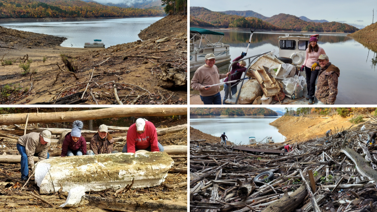 Fontana Lake cleanup collage 1