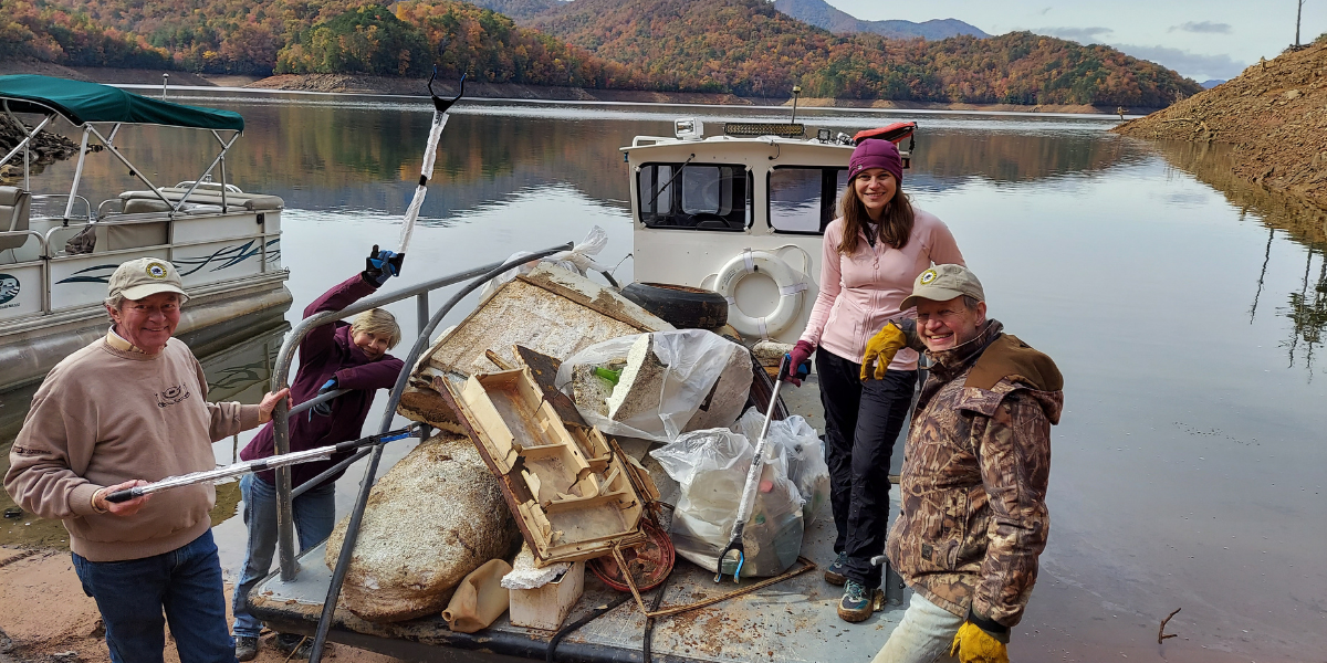 NCWF needs volunteers for the 5th annual Fontana Lake Shore Cleanup event held in western North Carolina, Nov. 4-6. 
