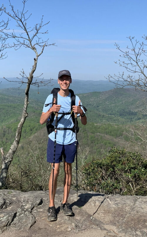 Luke Bennett, 22, is Hiking for Habitat in early April when he  attempts to break the fastest known time of the Mountains-to-Sea Trail while raising awareness about protecting, conserving and restoring North Carolina wildlife and habitat.
