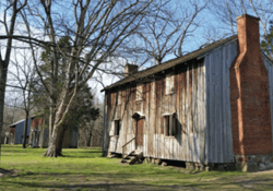An original 1851 slave dwelling that has been restored at Horton Nature Preserve.