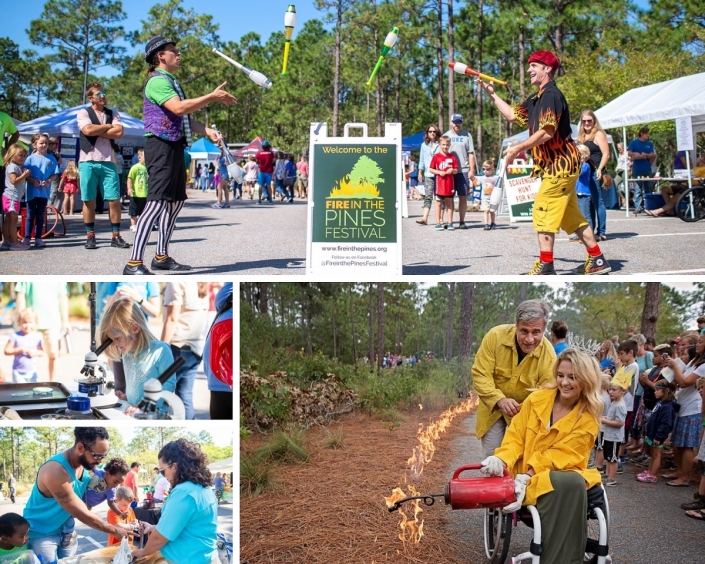 Fire in the Pines Festival collage