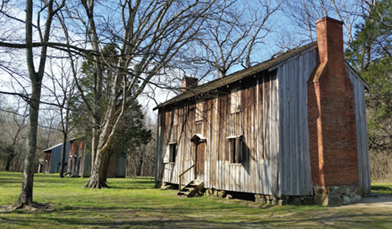 An original 1851 slave dwelling that has been restored at Horton Nature Preserve.