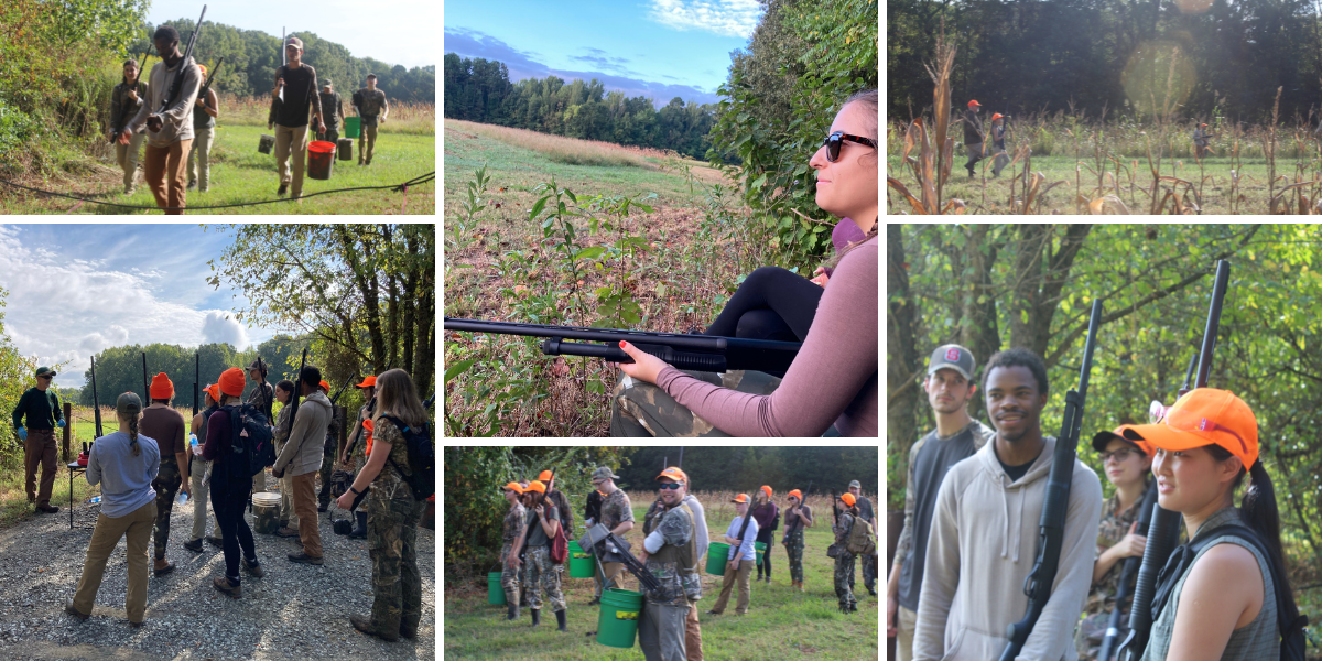 Dove season opens on Sept. 3. Last fall, Academics Afield students learned about dove biology and management and spent a day at a shooting range observing simulated dove flights and learning ethical shooting practices. The training and education culminated in their first-ever dove hunt.